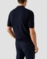 Eton Tonal Pinstripe Stripe Pattern Soft Organic Cotton Polo Navy