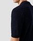 Eton Tonal Pinstripe Stripe Pattern Soft Organic Cotton Polo Navy