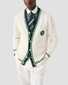 Eton Tretorn Cotton V-Neck Cardigan Off White-Green