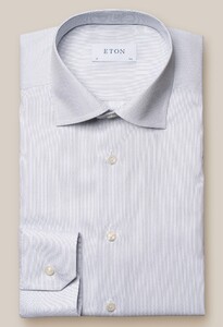 Eton Twill Fine Striped Hairline Overhemd Navy