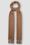 Eton Twill Merino Wool Solid Color Scarf Brown