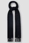 Eton Twill Merino Wool Solid Color Scarf Navy