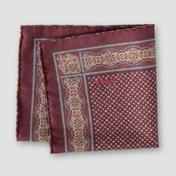 Eton Two-Face Wool Fantasy Pochet Donker Rood