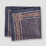 Eton Two-Face Wool Fantasy Pocket Square Navy