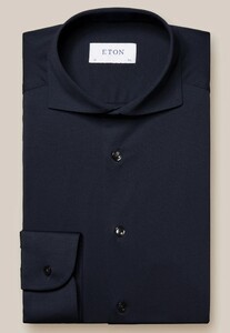 Eton Ultimate Comfort Four-Way Stretch Overhemd Navy
