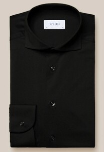 Eton Ultimate Comfort Four-Way Stretch Overhemd Zwart
