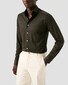 Eton Ultra Soft Merinowol Tencel Luxury Jersey Overhemd Donker Groen