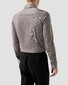 Eton Uni Color Merceized Filo di Scozia Jersey Jacquard Knit Overhemd Bruin