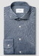 Eton Uni Color Merceized Filo di Scozia Jersey Jacquard Knit Overhemd Dark Blue Melange