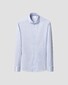 Eton Uni Color Merceized Filo di Scozia Jersey Jacquard Knit Overhemd Licht Blauw