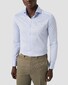 Eton Uni Color Merceized Filo di Scozia Jersey Jacquard Knit Overhemd Licht Blauw