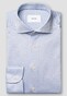 Eton Uni Color Merceized Filo di Scozia Jersey Jacquard Knit Overhemd Licht Blauw