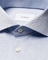 Eton Uni Color Merceized Filo di Scozia Jersey Jacquard Knit Overhemd Licht Blauw