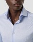Eton Uni Color Merceized Filo di Scozia Jersey Jacquard Knit Overhemd Licht Blauw