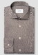 Eton Uni Color Merceized Filo di Scozia Jersey Jacquard Knit Shirt Brown