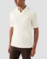 Eton Uni Color Open Collar Texture Jacquard Knit Polo Off White