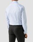 Eton Uni Color Organic Cotton Signature Twill Floral Contrast Fabric Overhemd Licht Blauw