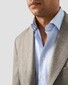 Eton Uni Color Organic Cotton Signature Twill Floral Contrast Fabric Overhemd Licht Blauw