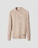 Eton Uni Color Rib Knit Luxury Organic Cotton Trui Beige