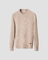 Eton Uni Color Rib Knit Luxury Organic Cotton Trui Beige