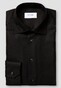 Eton Uni Cotton Rich Diagonal Textured Twill Overhemd Zwart