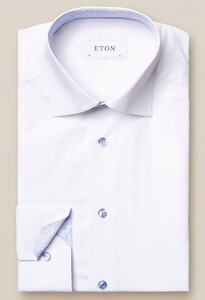 Eton Uni Fine Twill Stretch Shirt White