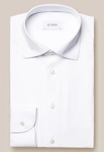 Eton Uni Four Way Stretch Overhemd Wit