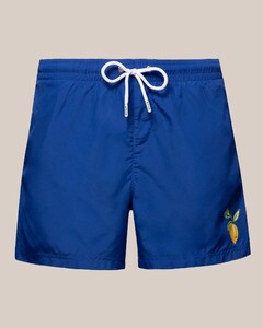 Eton Uni Lemon Pattern Detail Elasticated Waistband Swim Short Donker Blauw
