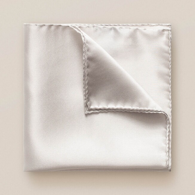 Eton Uni Pocket Square Pochet Midden Grijs