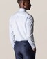 Eton Uni Poplin Fine Contrast Overhemd Licht Blauw
