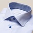 Eton Uni Poplin Fine Contrast Overhemd Licht Blauw