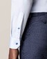 Eton Uni Poplin Fine Contrast Overhemd Licht Blauw