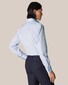 Eton Uni Signature Poplin Floral Details Overhemd Licht Blauw