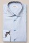 Eton Uni Signature Poplin Floral Details Overhemd Licht Blauw