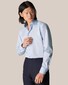 Eton Uni Signature Poplin Floral Details Overhemd Licht Blauw