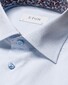 Eton Uni Signature Poplin Floral Details Overhemd Licht Blauw