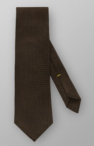 Eton Uni Structured Grenadine Tie Stropdas Diep Bruin