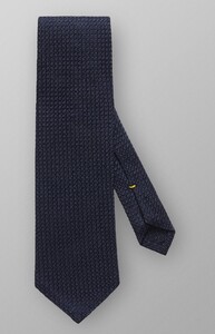 Eton Uni Structured Grenadine Tie Stropdas Donker Blauw