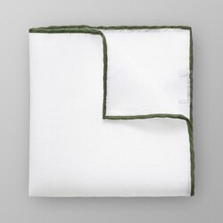 Eton Uni Subtle Contrast Pochet Donker Groen Melange