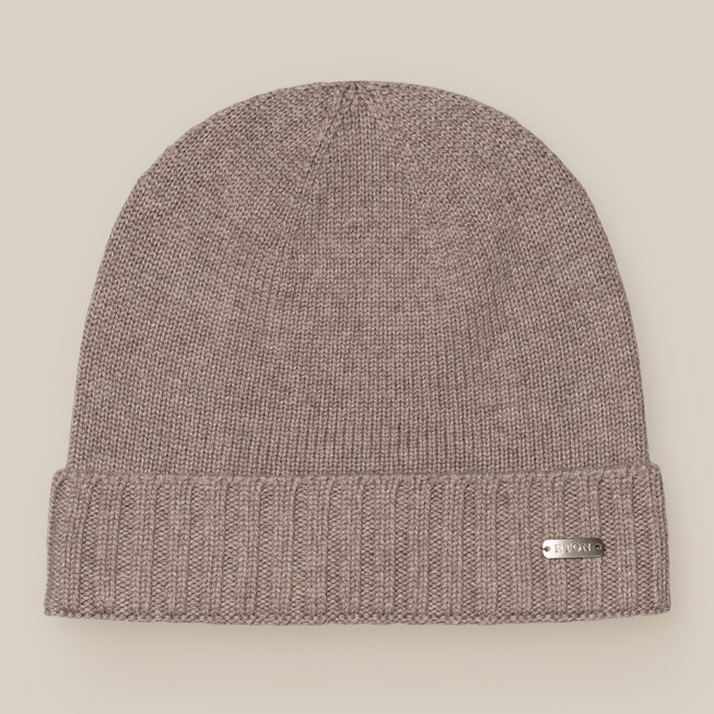 Eton Uni Wool Beanie Muts Bruin