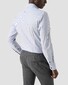 Eton Vertical Stripes Soft Cotton Tencel Cutaway Collar Overhemd Donker Blauw