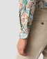 Eton Vibrant Wild Floral Fantasy Pattern Luxury Signature Twill Overhemd Groen-Multi