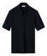 Eton Waffle Open Collar Polo Shirt Navy