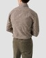 Eton Warm Brushed Signature Flanel Allover Check Overhemd Bruin