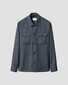 Eton Wool Flanel Shirt Jacket Overshirt Donker Blauw