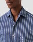 Eton x Tretorn Striped One Piece Collar Overhemd Blauw