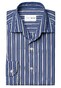 Eton x Tretorn Striped One Piece Collar Overhemd Blauw