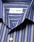 Eton x Tretorn Striped One Piece Collar Overhemd Blauw