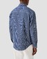 Eton x Tretorn Striped One Piece Collar Overhemd Blauw
