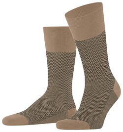 Falke Airport Herringbone Sokken Camel